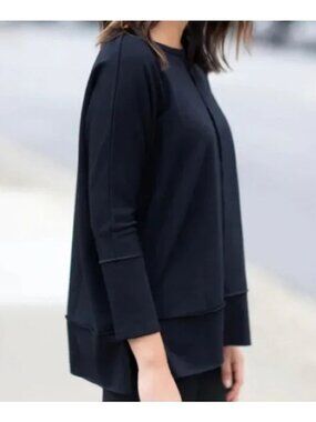 Spanx Relaxed-Fit Boatneck 3/4 Sleeve Tunic Top Size Small